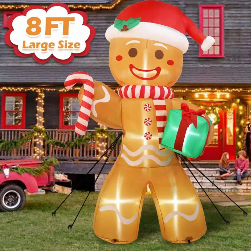8FT Christmas Inflatable Gingerbread Man