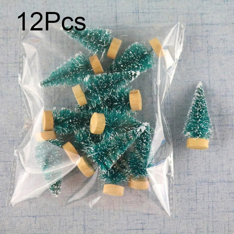 12Pcs Mini Christmas Tree