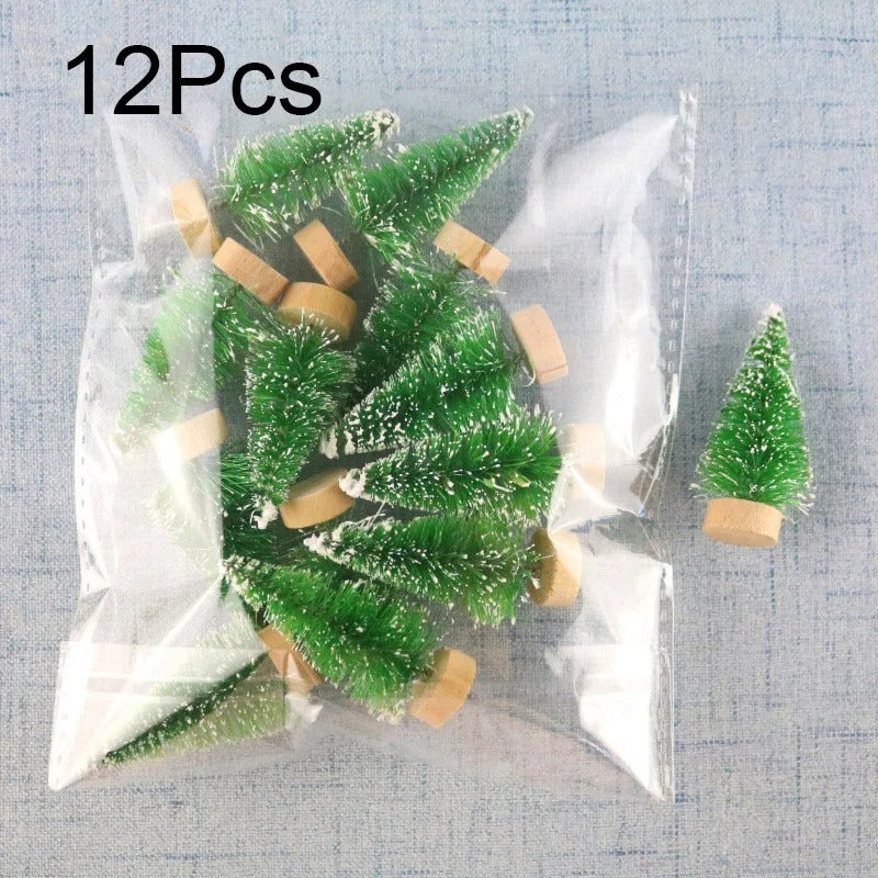 12Pcs Mini Christmas Tree