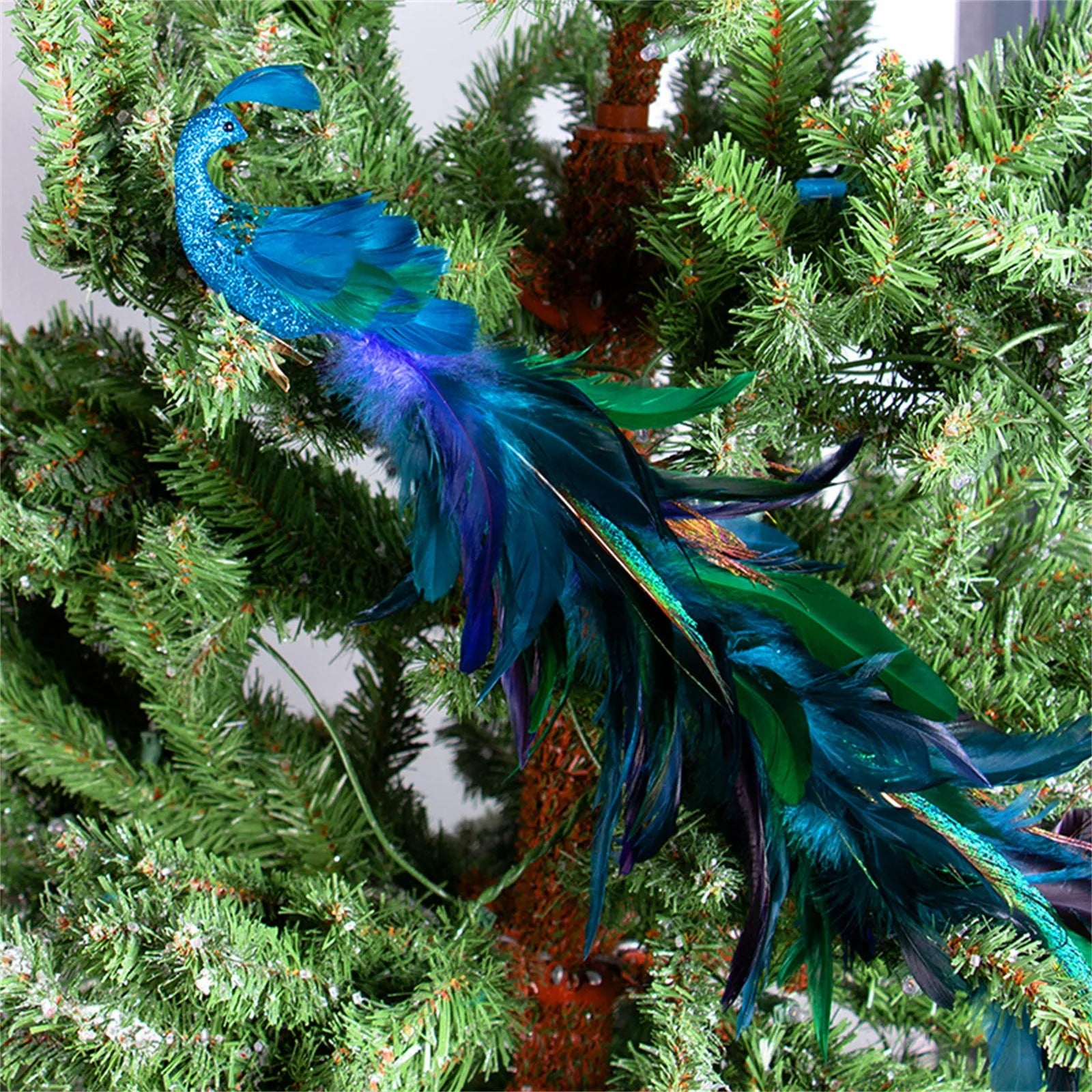 Christmas Ornament Peacock Decoration