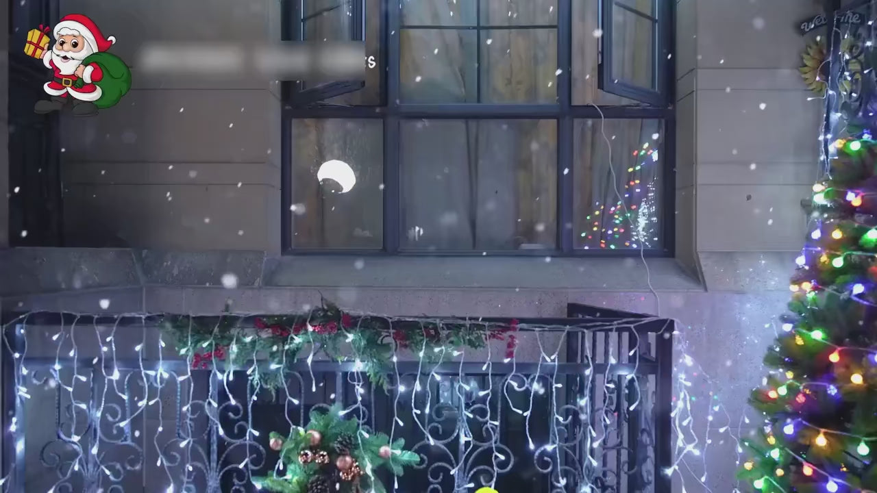 Solar LED Eaves Icicle String Lights 8 Lighting Modes